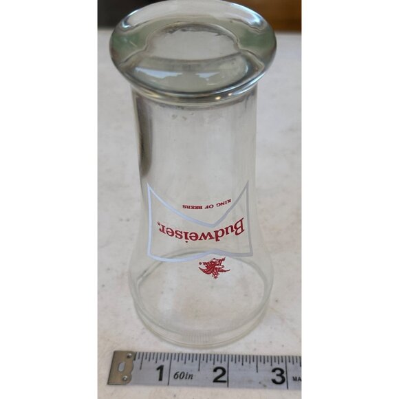 1-piece Budweiser Beer Collectible Clear 7 oz. Small Drinking Glass 5" Tall - Picture 9 of 10